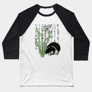 Eighteenth Century Japanese Botanical Frog Toad Daffodils Baseball T-Shirt